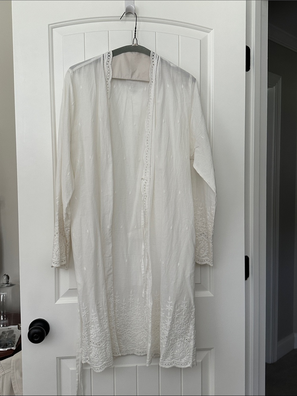 Lightweight White Women's Duster Coat